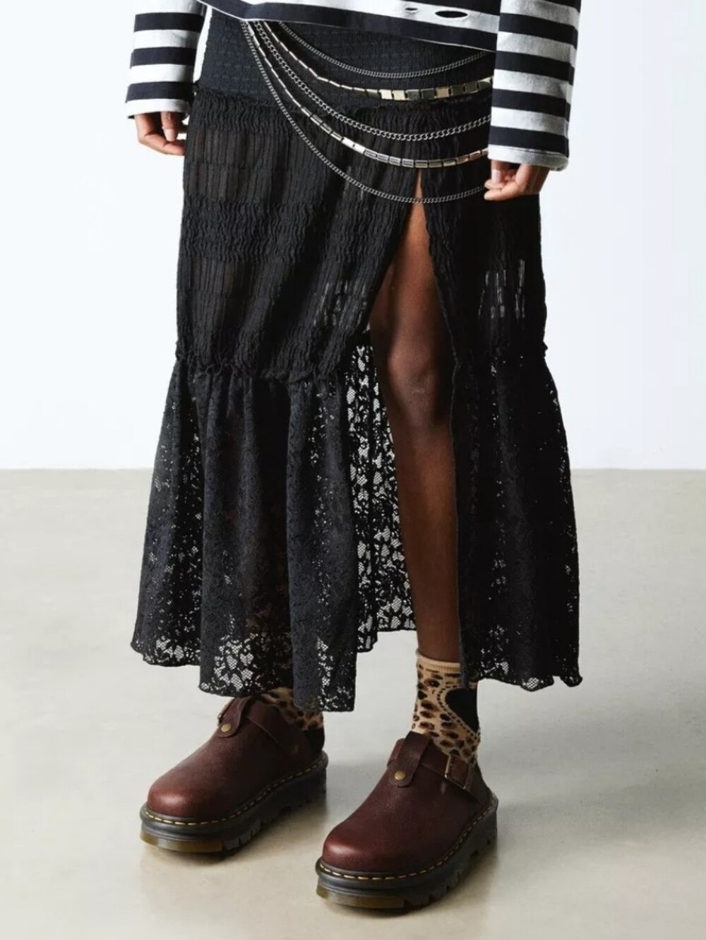 Dr. Martens Zebzag Rustique Leather platform mules - Picture 3 of 8